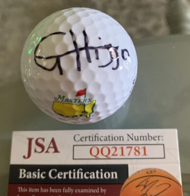 Pelota de golf Master Garrick Higgo 2025 firmada autografiada logotipo de Master JSA QQ21781 Foto 1 de 3