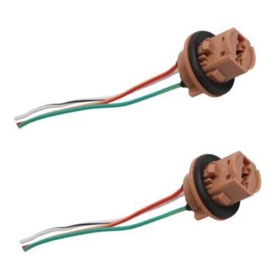 T20 7443 Dual Filament Wedge Car Stop Light Blub Globe Socket Connector x 2pc - Image 1 of 4