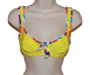 Coco Rave yellow underwire bikini top size S 32B swimsuit new  - Picture 1 of 5
