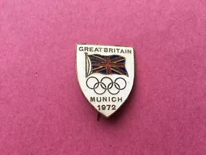 GRAN BRETAGNA MUNICH 1972 CONCORRENTI SPILLA SMALTATA DISTINTIVO - Foto 1 di 2