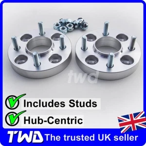 25MM HUB-CENTRIC ALLOY WHEEL SPACERS FOR FORD FOCUS MK1 4X108 / 63.4MM / M12x1.5 - Picture 1 of 10