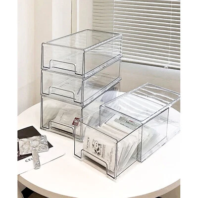 Luxury Transparent Acrylic Drawer Cosmetic Storage Box Large Desktop Storage Box - Image 1 of 4