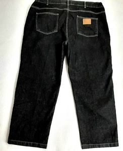 Duke Haband Classic Fit Herren Gr. 44 S Ins 28 Jeans Schwarz Denim Flex Waist Baumwolle - Bild 1 von 14