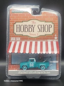 Greenlight Hobby Shop Series 2 1956 Ford F-100 Tow Truck W Drop -in Tow Hook - Picture 1 of 6