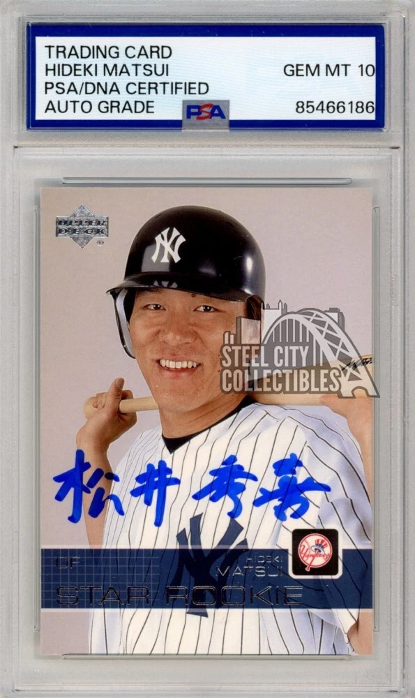 Hideki Matsui Autographed Baseball Trading Cards & Accessories for
