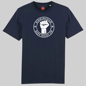 Keep Right On Navy Organic Cotton T-shirt for Fans of Birmingham City Gift
