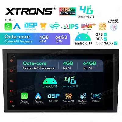 For Audi A4 B6 B7 8" Dash Car Navi GPS Stereo Radio Android 14 Car Play 4G WIFI - Image 1 of 4
