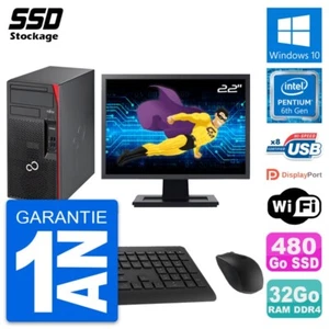 PC tour Fujitsu P557 MT Bildschirm 22 " Intel G4400 RAM 32Go SSD 480Go Windows - Bild 1 von 8