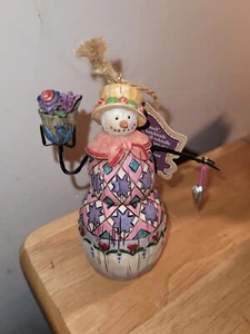 Jim Shore Winter's Treasure 2003 Heartwood Creek Snowman Ornament New W/Tags - Picture 1 of 7