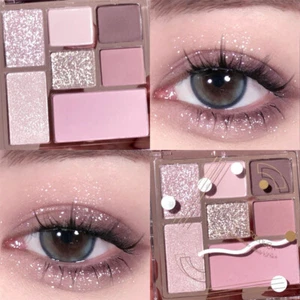 7Colors Eyeshadow Eye Shadow Palette Makeup Matte Nude Glitter Shimmer Pigment ṯ - Picture 1 of 17