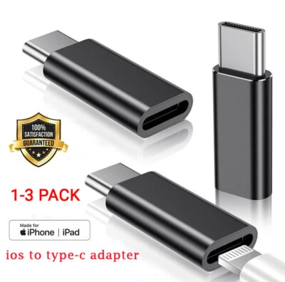 8 Pin Light to Type C Female Male Converter Charging Adapter For iPhone 16 iPad - Image 1 of 4