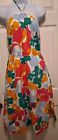 Free Assembly 100% Cotton Floral Print Sundress With Pockets Size XS & Earrings