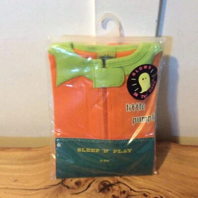 Infant Boys Orange Little Pumpkin Sleeper Halloween Sleep & Play 0-3 Months - Image 1 of 3
