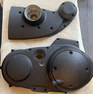 96-03 Harley-Davidson Sportster Cam Camshaft AND Primary Cover OEM WRINKLE BLACK - Picture 1 of 5