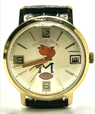 1976 MICHIGAN WOLVERINES ORANGE BOWL CHAMPION CHAMPIONSHIP WATCH NOT RING BULOVA Cover