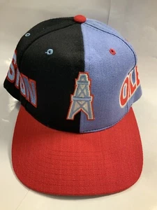 Houston Oilers Hat Vintage Sports Specialties Trucker Snapback All Over Print - Picture 1 of 11