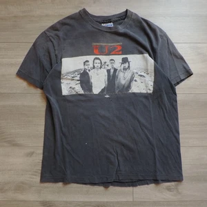 Vintage 1987 U2 Joshua Tree Live Tour Concert Band T Shirt Tee Size XL Faded - Picture 1 of 11