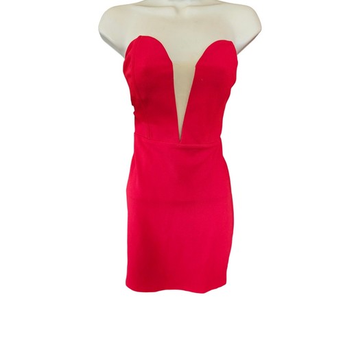 UNDERCOVER Mini abito rosso senza spalline Keep My Secret ballo formale sexy M us intime ottimeioni condi