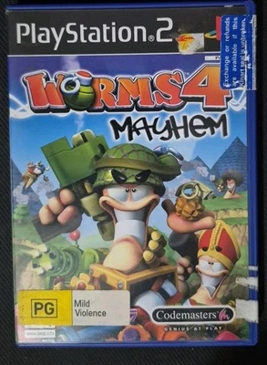 Worms 4: Mayhem PlayStation 2 (PS2, 2005 PAL) Complete W/ Manual - Image 1 of 4