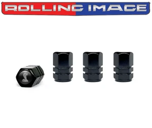 NEW Hexagon BLACK Metal Ford Shelby Cobra Valve Stem Caps- Free shipping to USA - Picture 1 of 1