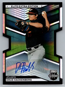 Drue Hackenberg 2023 Panini Elite Extra Edition Die-Cut Auto /399 #66 Braves - Picture 1 of 2