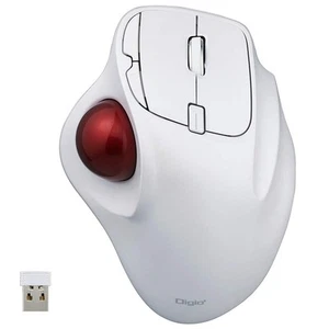 Digio2 Mouse Wireless Trackball 5 Button Optical White Z8647 - Afbeelding 1 van 9
