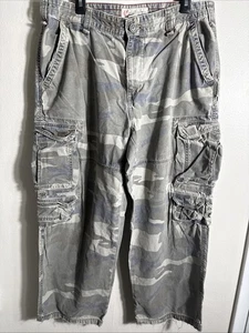 Y2K Mossimo Camo Cargo Supply Pants Men 36x29”  Baggy Skater Grunge Paratrooper - Picture 1 of 6