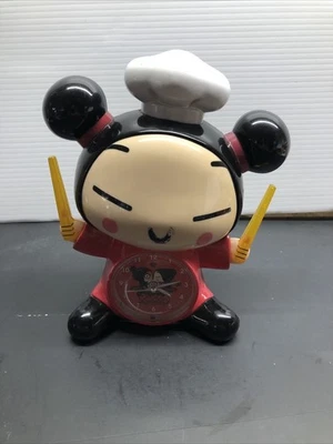Pucca Alarm Clock VOOZ Anime Kawaii Cartoon Chef Hat Working - Image 1 of 4