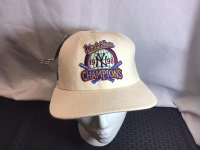 Vintage New Era Yankees 1996 World Series Champions Snapback Hat Made In USA - Image 1 of 4