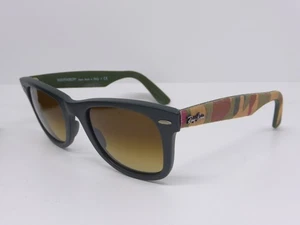 Ray-Ban Wayfarer RB 2140 6062/85 50 Green Camo w/Brown Gradient Urban Camouflage - Picture 1 of 13