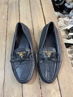 Prada Mocasines Cuero Negro Talla 37 EU Foto 1 de 4