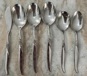 La Rose Stainless by Oneida Silver Glossy, Premier 6tlg Set Löffel etc. - Bild 1 von 4