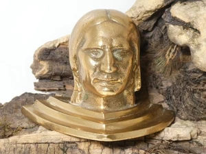 Cast Brass Red Indian Head American Mid Century Jennings Slot Machine Bandit - Picture 1 of 13