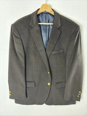Blazer para hombre Nautica talla 44S marrón terciopelo dorado botones ventilación única venta al por menor $265 Foto 1 de 4