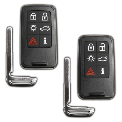 2 Key Fob Remote for Volvo S60 S80 V60 V70 XC60 XC70 6-Button (KR55WK49266) - Imagem 1 de 4