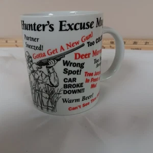 Vintage Hunters Excuse Kaffeebecher Hirsch/Ente/Kleinwild lustig Gag Geschenk - Bild 1 von 6
