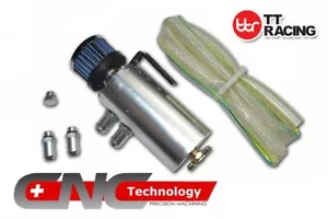 Brushed Baffled Aluminum Oil Catch Can with Breather Filter USA - Picture 1 of 10