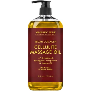 anti Cellulite Massage Oil - with Vegan Collagen & Stem Cells, Cellulite Cream f - Picture 1 of 23