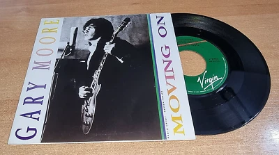 GARY MOORE Moving on 7" SPAIN PROMO SINGLE VINYL UNIQUE COVER ULTRA RARE 1990 - Image 1 of 3