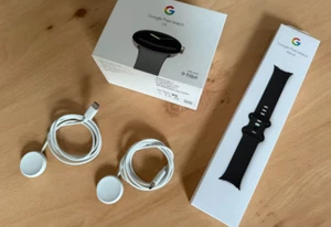 Google Pixel Watch LTE, Gold 2x Google Sportarmband, 2x Google Ladekabel - Afbeelding 1 van 20