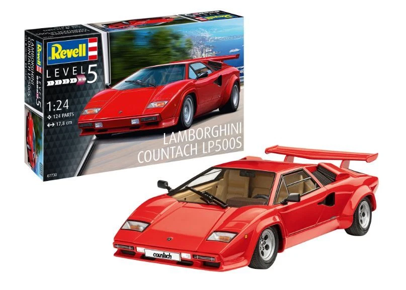 Modellino auto model kit LAMBORGHINI COUNTACH LP500S scala 1:24 modellismo - Immagine 1 di 1
