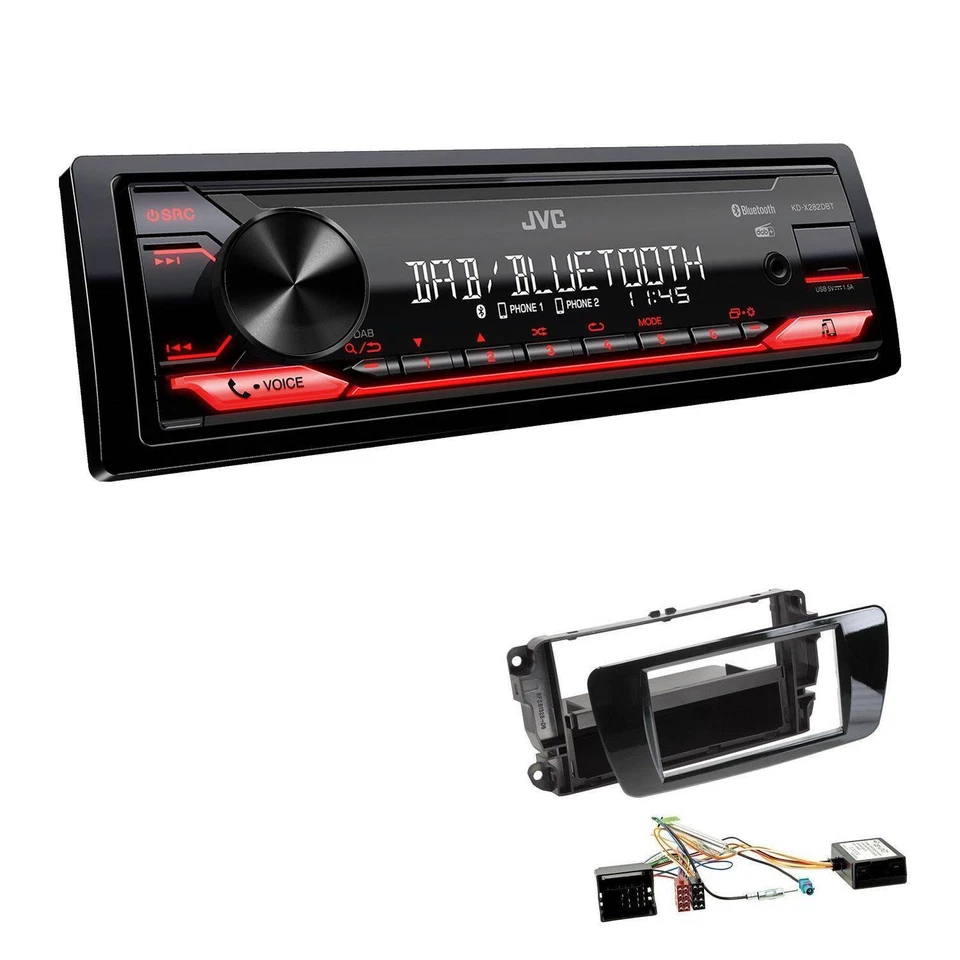 JVC KD-X282DBT Radio Bluetooth für Seat Ibiza IV Ibiza IV ST piano black Canbus - Bild 1 von 4