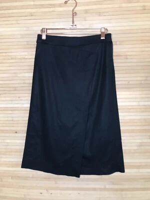 Narciso Rodriguez Womens Black wrap front panel pencil suit skirt sz 4 wool - Image 1 of 4