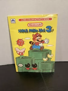 Vintage Super Mario Bros. 3 By Nintendo 1991 softcover GOLDEN Activity Book - Imagen 1 de 10
