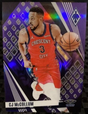 2023-24 Panini Phoenix CJ Mccollum Pelicans Purple Prizm /150 SP #75 NM-MT NBA - Image 1 of 2