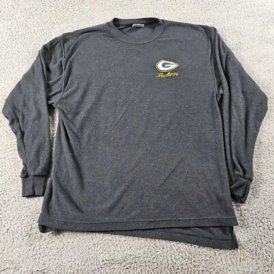 Sudadera De Colección Green Bay Packers Para Hombres XL Negra Terry Tela Tiza Línea Logo Foto 1 de 4