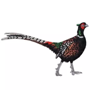 Ring-Necked Pheasant Applique Patch - Embroidered Bird Badge 3" (Iron On) - Picture 1 of 1