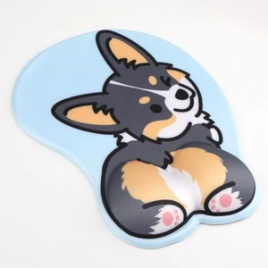 Ergonomic Mouse Pad with Wrist Support 3D Funny Butt Animal Wrist Rest - Corgi - Picture 1 of 6
