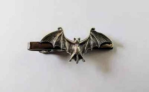 Bat tie clip clasp bar Great gift Macabre Gothic - Picture 1 of 6