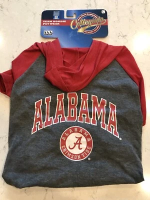 CAMISETA CON CAPUCHA NCAA para PERROS Y GATOS ALABAMA MAREA CARMESÍ Foto 1 de 4